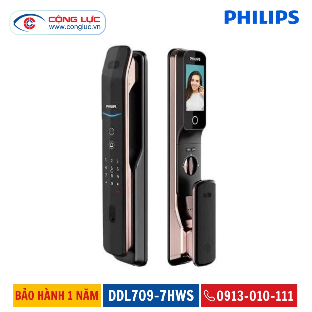 Khóa Cửa Vân Tay Philips DDL709-7HWS